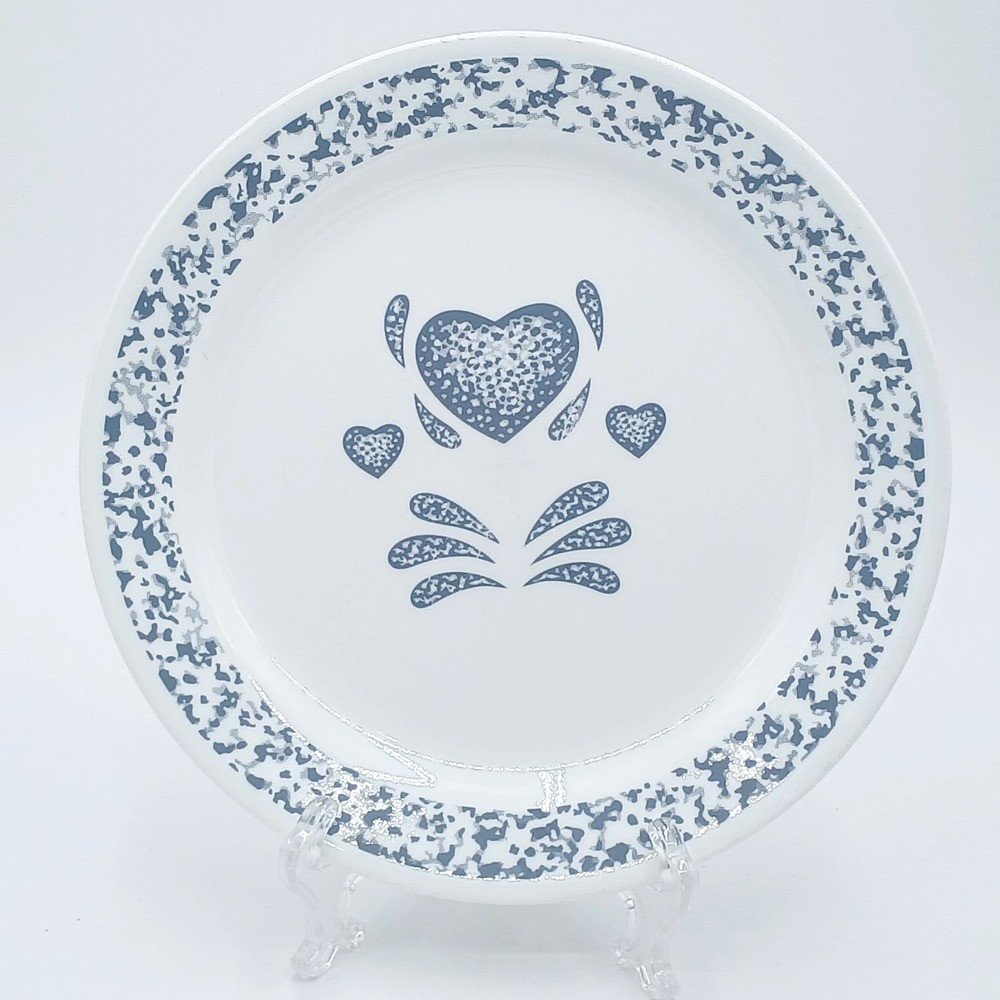 Corelle Blue Hearts 10" Dinner Plate (1)